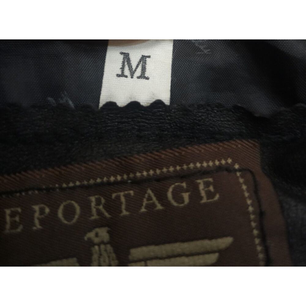 Reportage RGA Italian Leather Moto Rider Jacket Bomber Black Size M - Picture 9 of 9